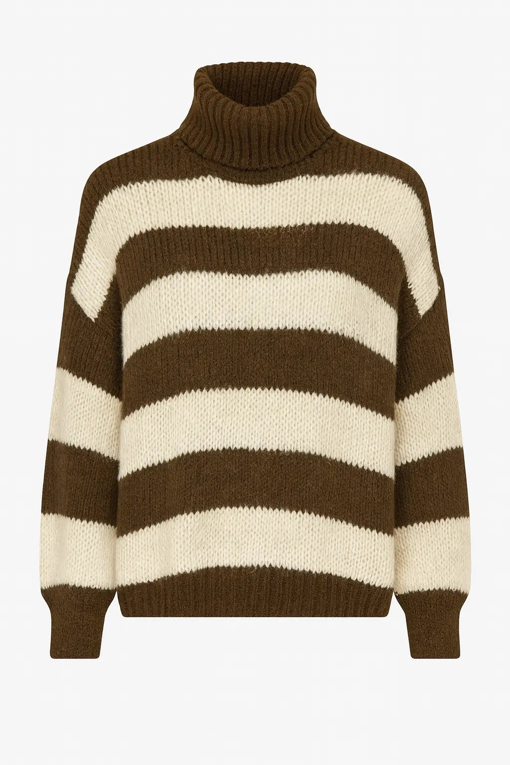 Maglione a Righe con Collo Alto Morbido IRONICA