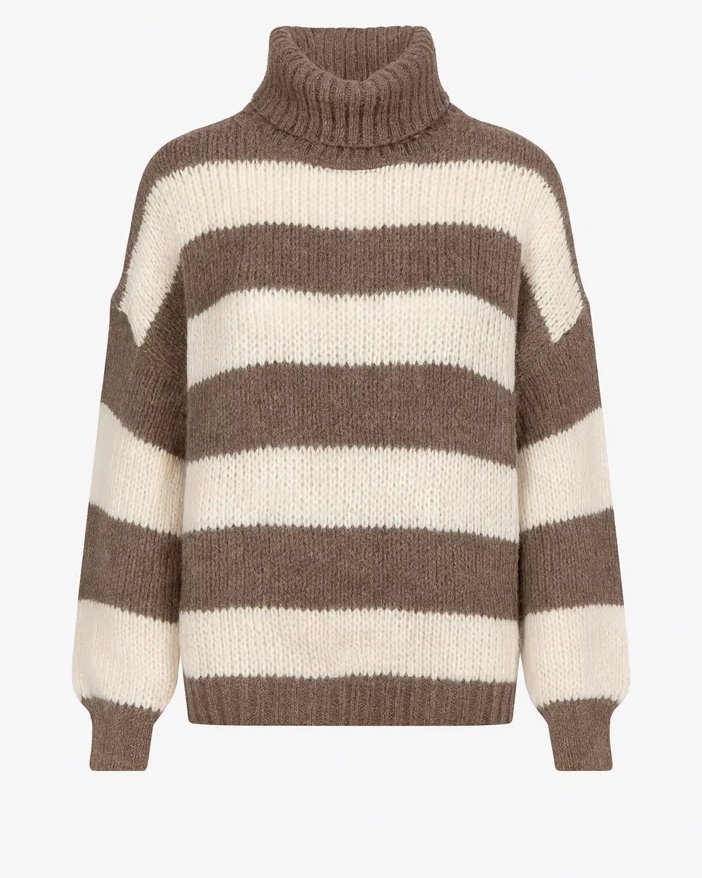 Maglione a Righe con Collo Alto Morbido IRONICA