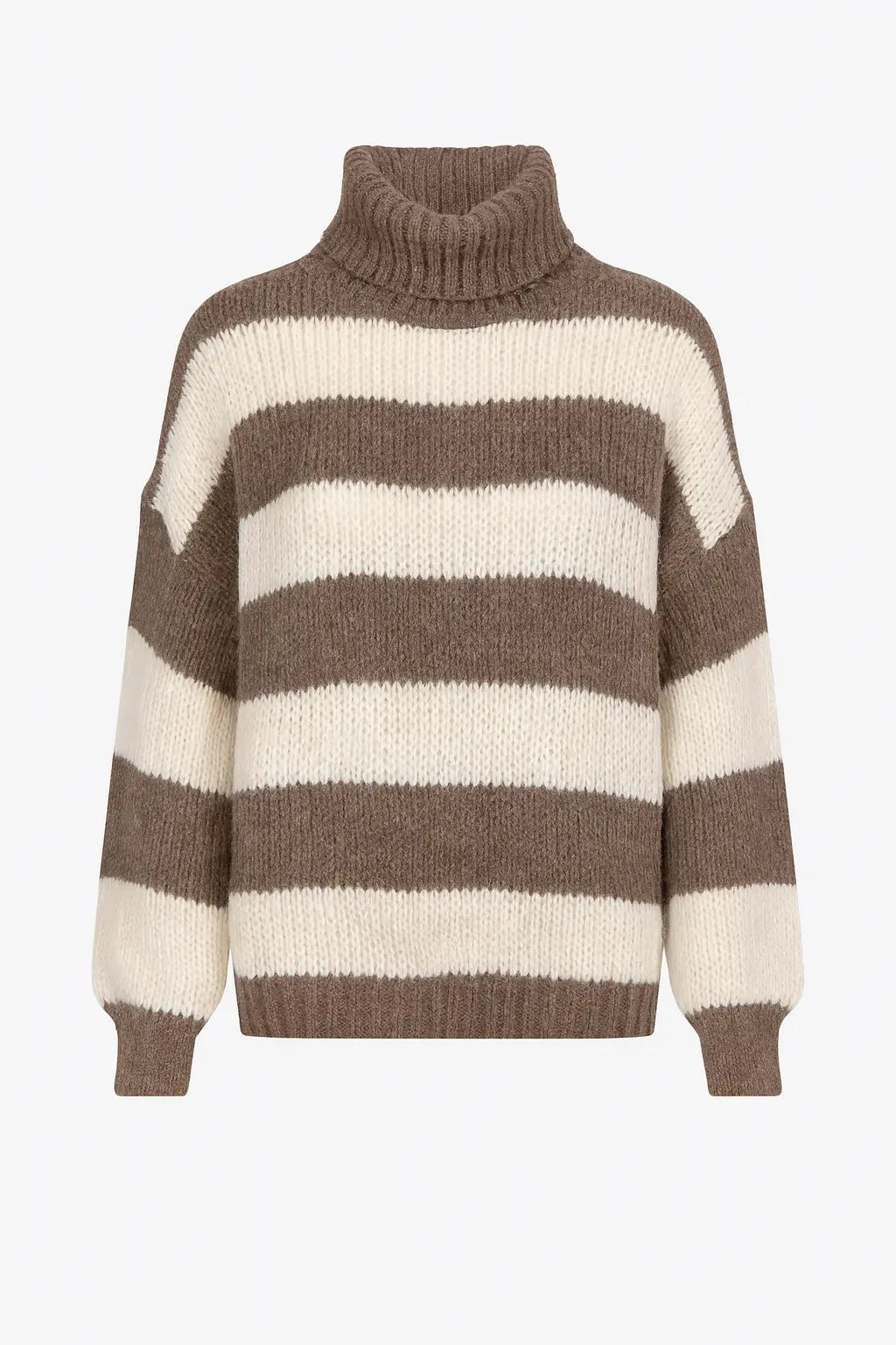 Maglione a Righe con Collo Alto Morbido IRONICA