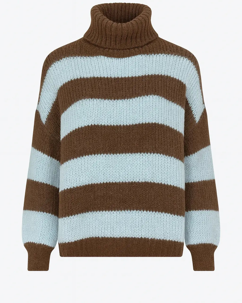 Maglione a Righe con Collo Alto Morbido IRONICA