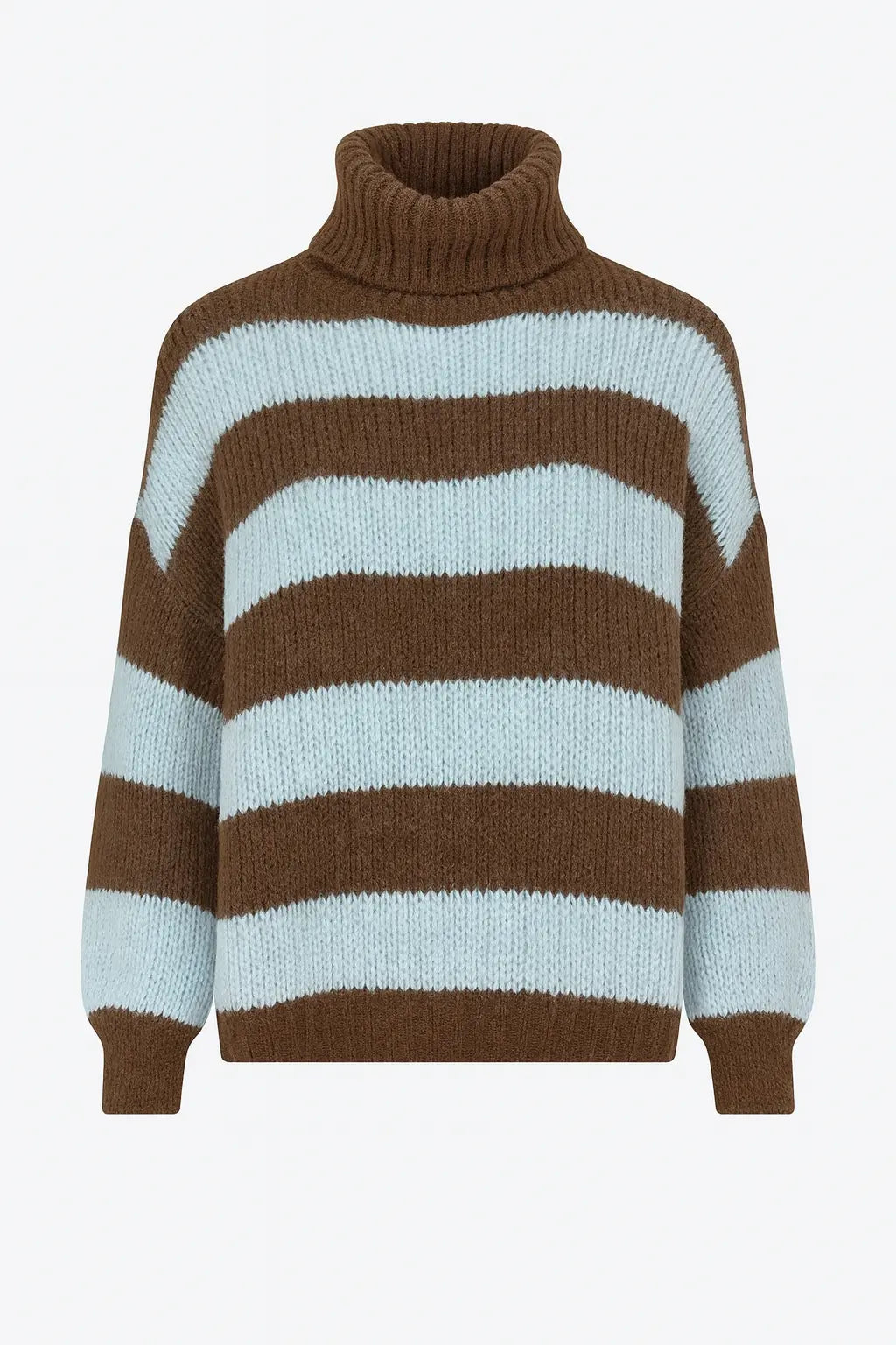 Maglione a Righe con Collo Alto Morbido IRONICA