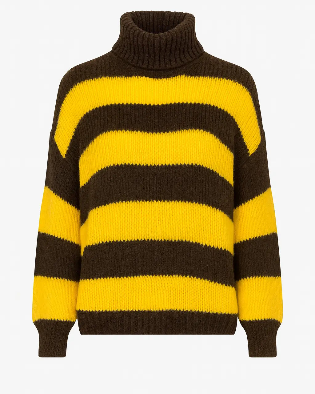 Maglione a Righe con Collo Alto Morbido IRONICA