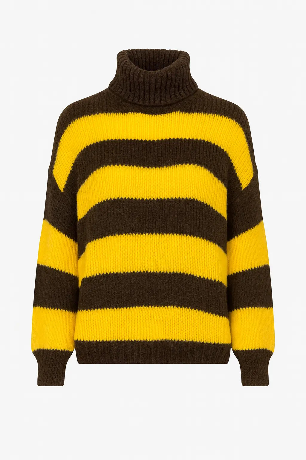 Maglione a Righe con Collo Alto Morbido IRONICA