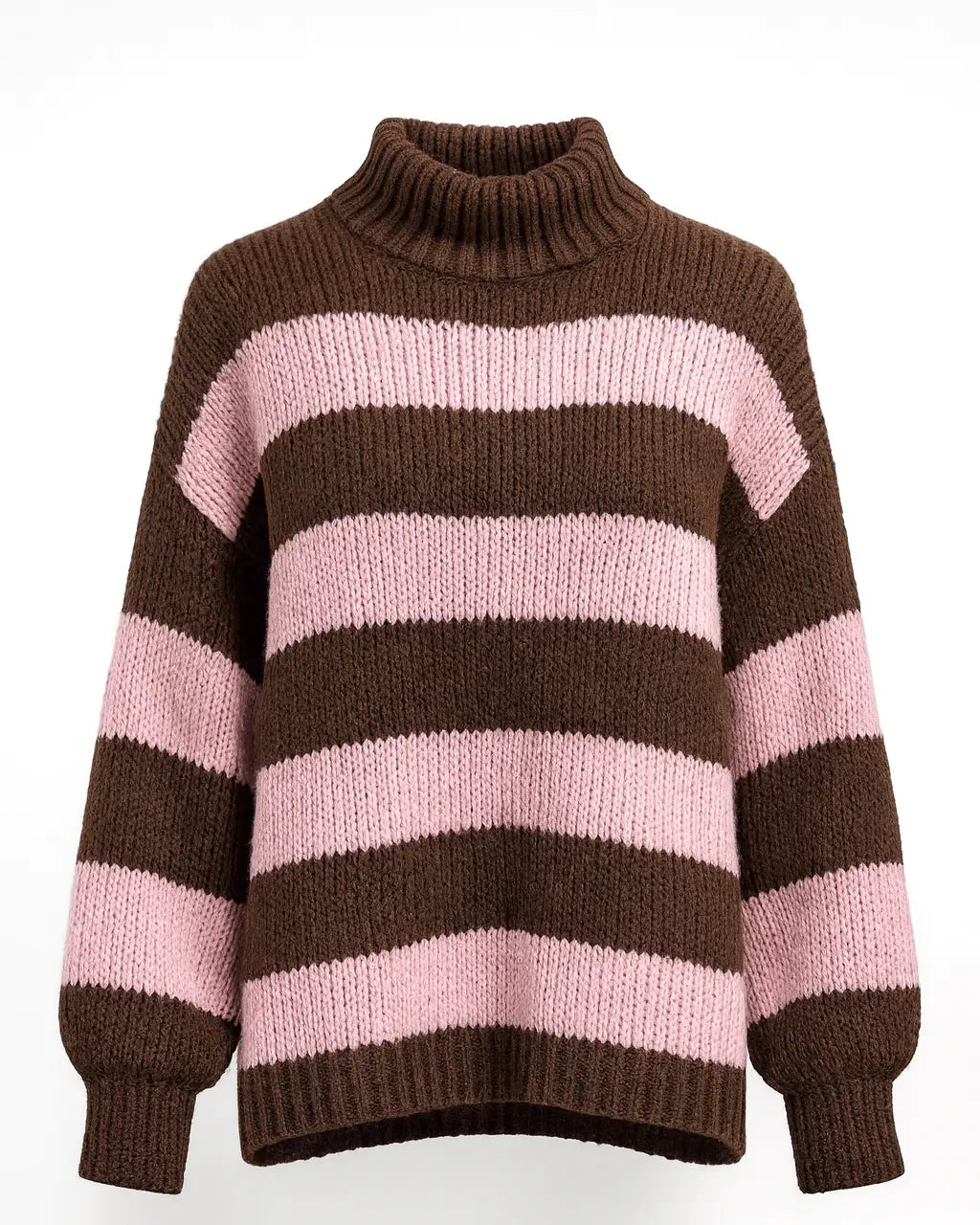 Maglione a Righe con Collo Alto Morbido IRONICA