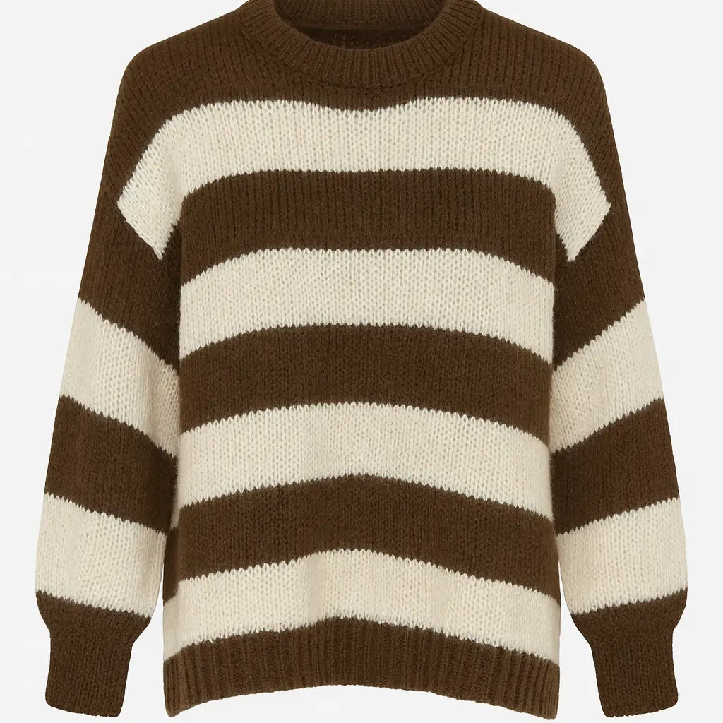 Maglione girocollo a righe IRONICA