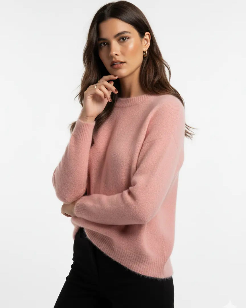 Maglione girocollo in misto lana e cachemire UNICA by Ironica