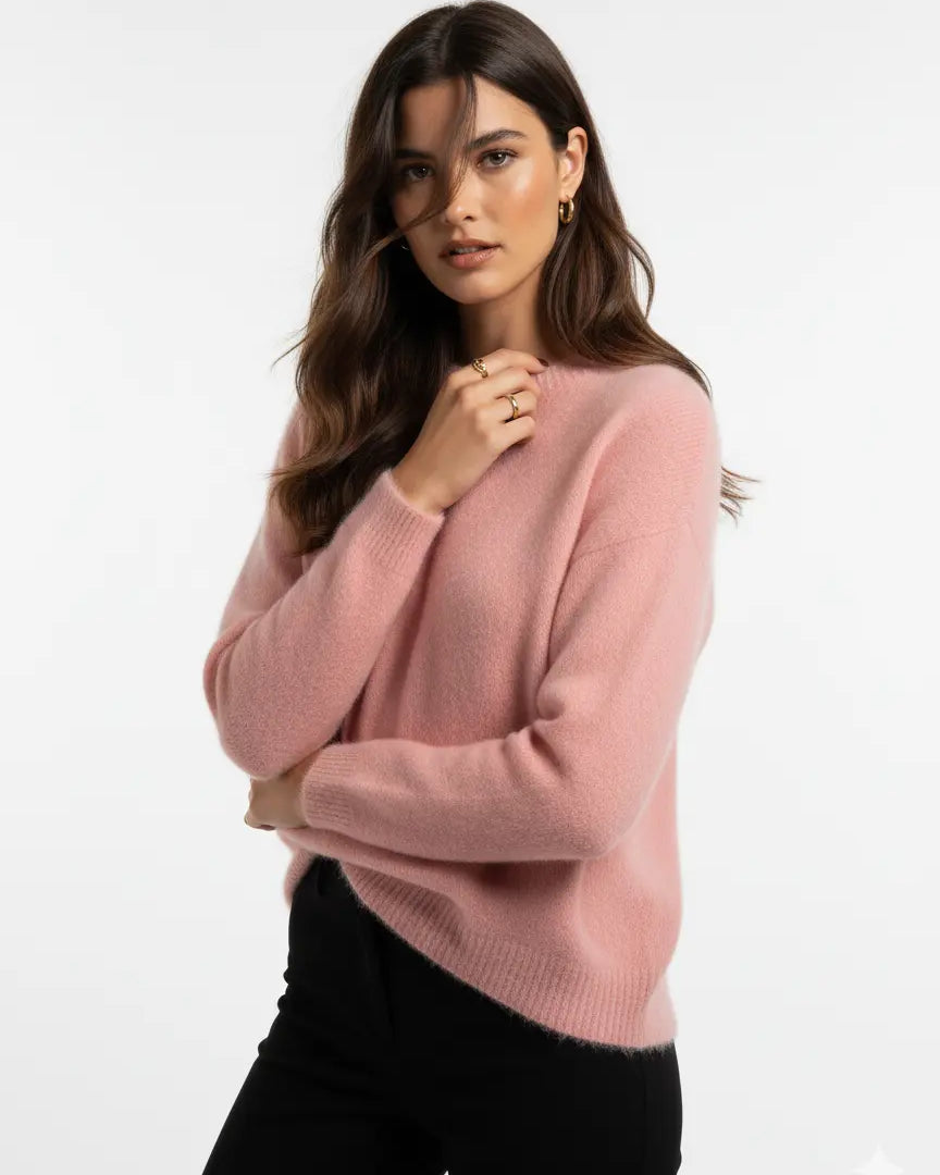 Maglione girocollo in misto lana e cachemire UNICA by Ironica