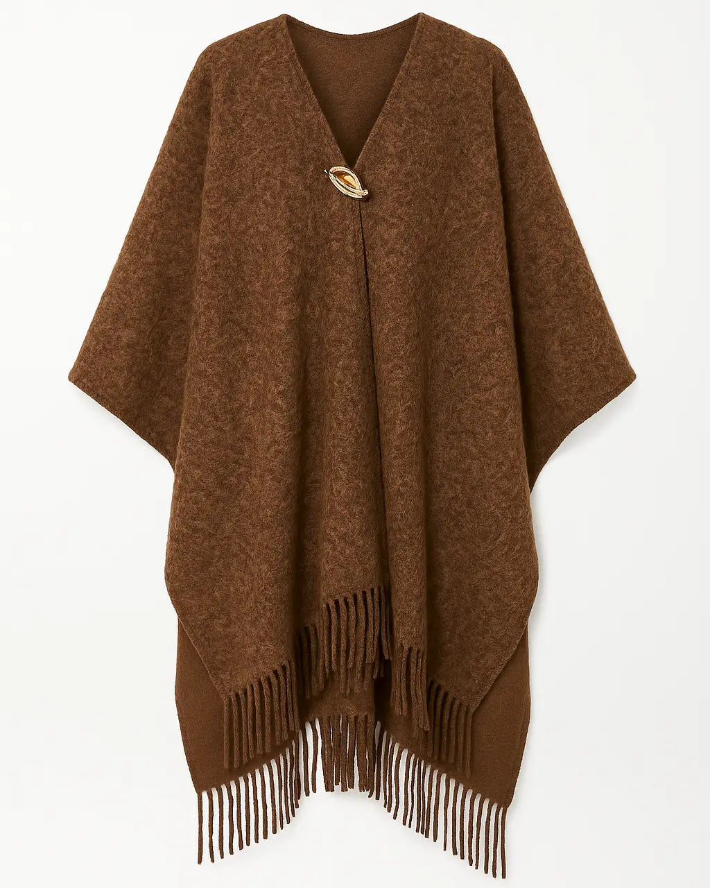Mantella con dettaglio in oro e frange UNICA by Ironica