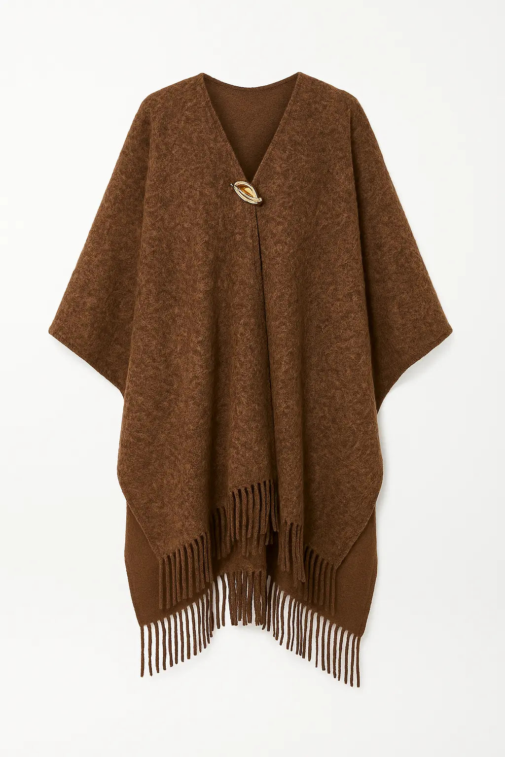 Mantella con dettaglio in oro e frange UNICA by Ironica