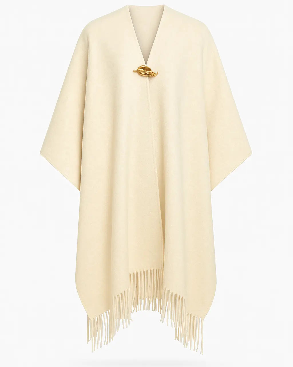 Mantella con dettaglio in oro e frange UNICA by Ironica