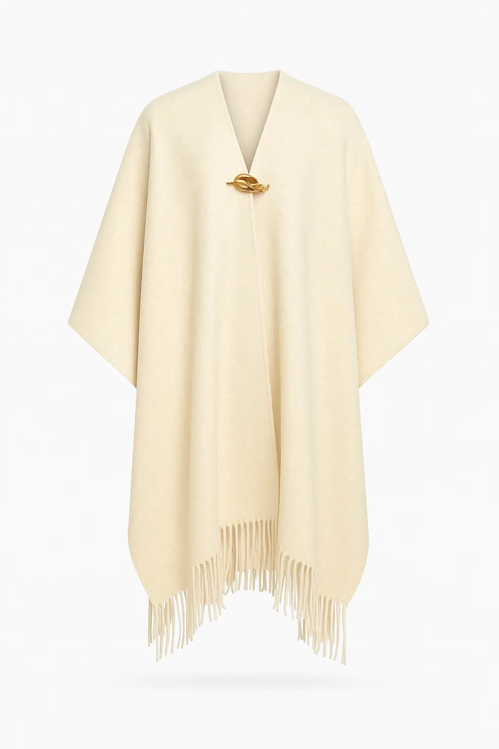 Mantella con dettaglio in oro e frange UNICA by Ironica