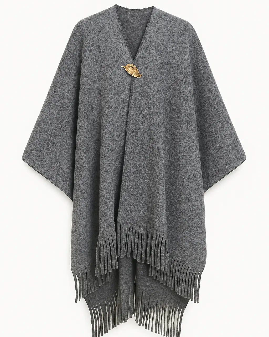 Mantella con dettaglio in oro e frange UNICA by Ironica