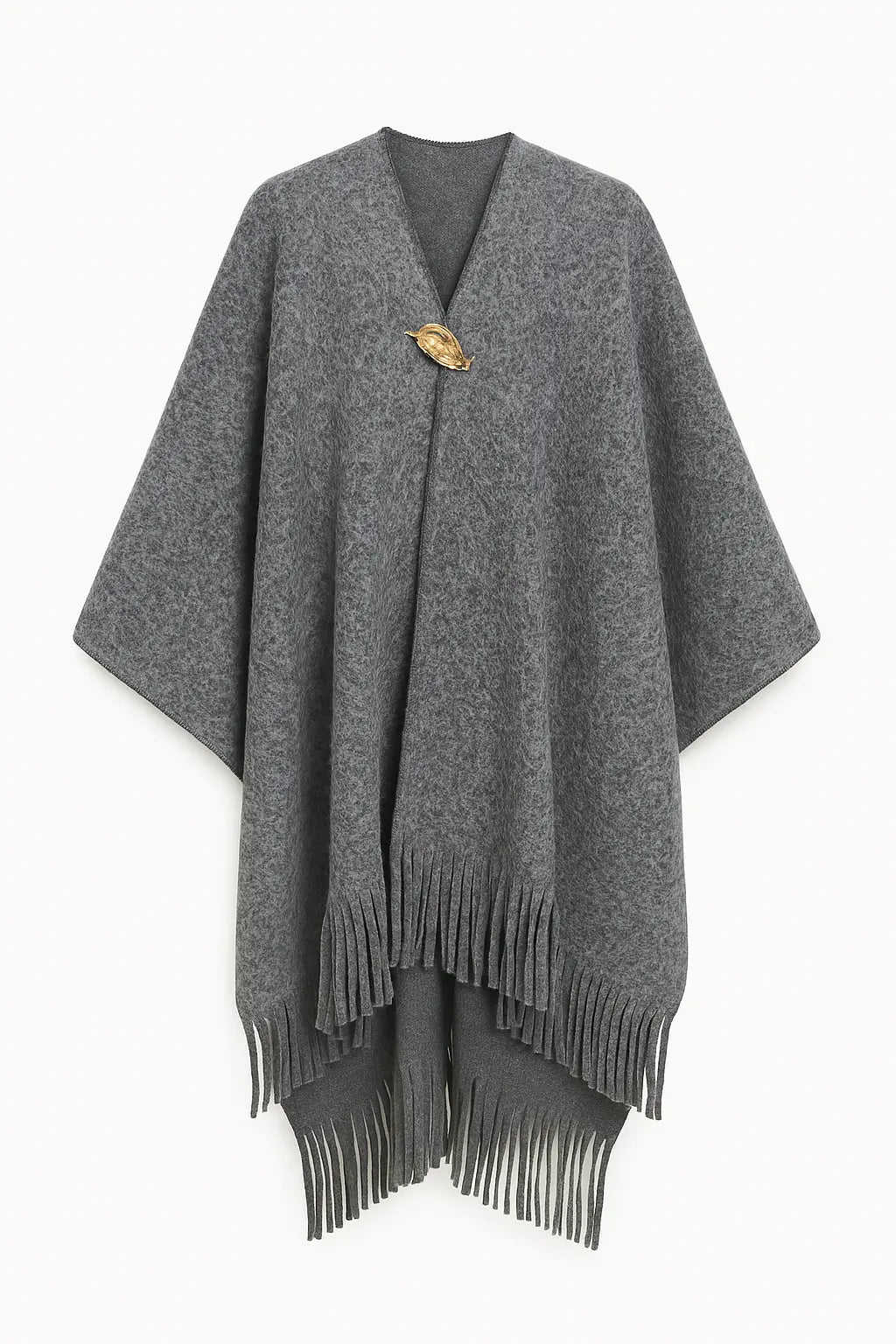 Mantella con dettaglio in oro e frange UNICA by Ironica