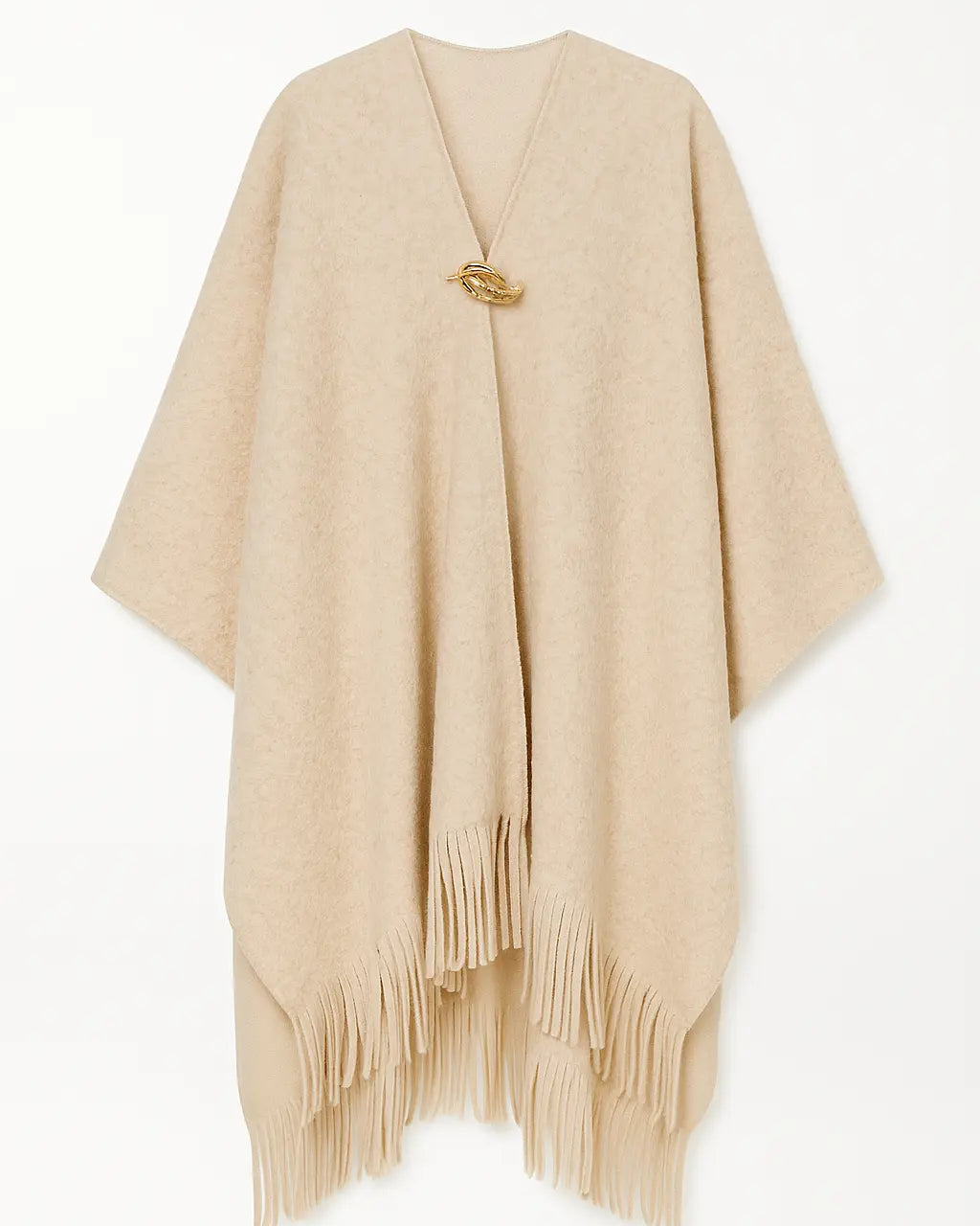 Mantella con dettaglio in oro e frange UNICA by Ironica