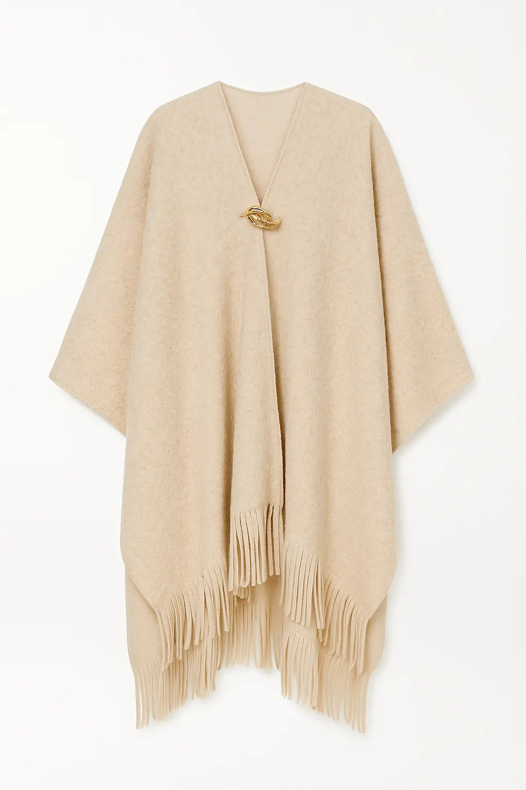 Mantella con dettaglio in oro e frange UNICA by Ironica