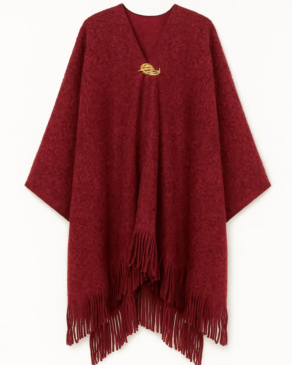 Mantella con dettaglio in oro e frange UNICA by Ironica