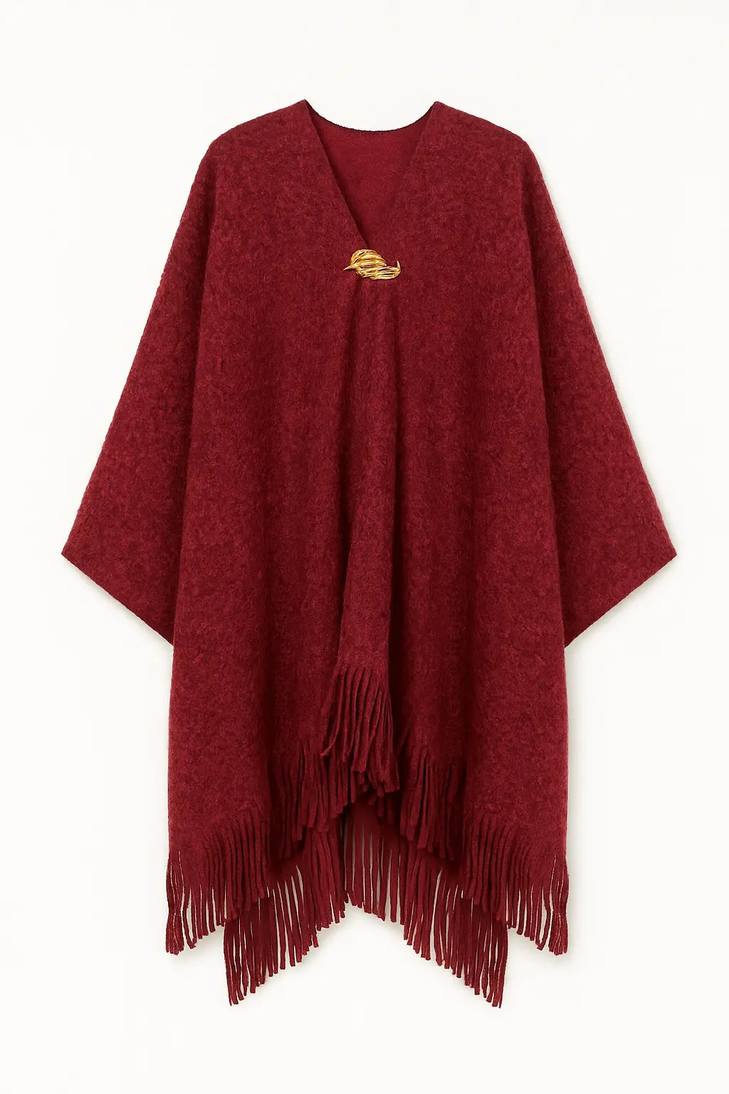 Mantella con dettaglio in oro e frange UNICA by Ironica