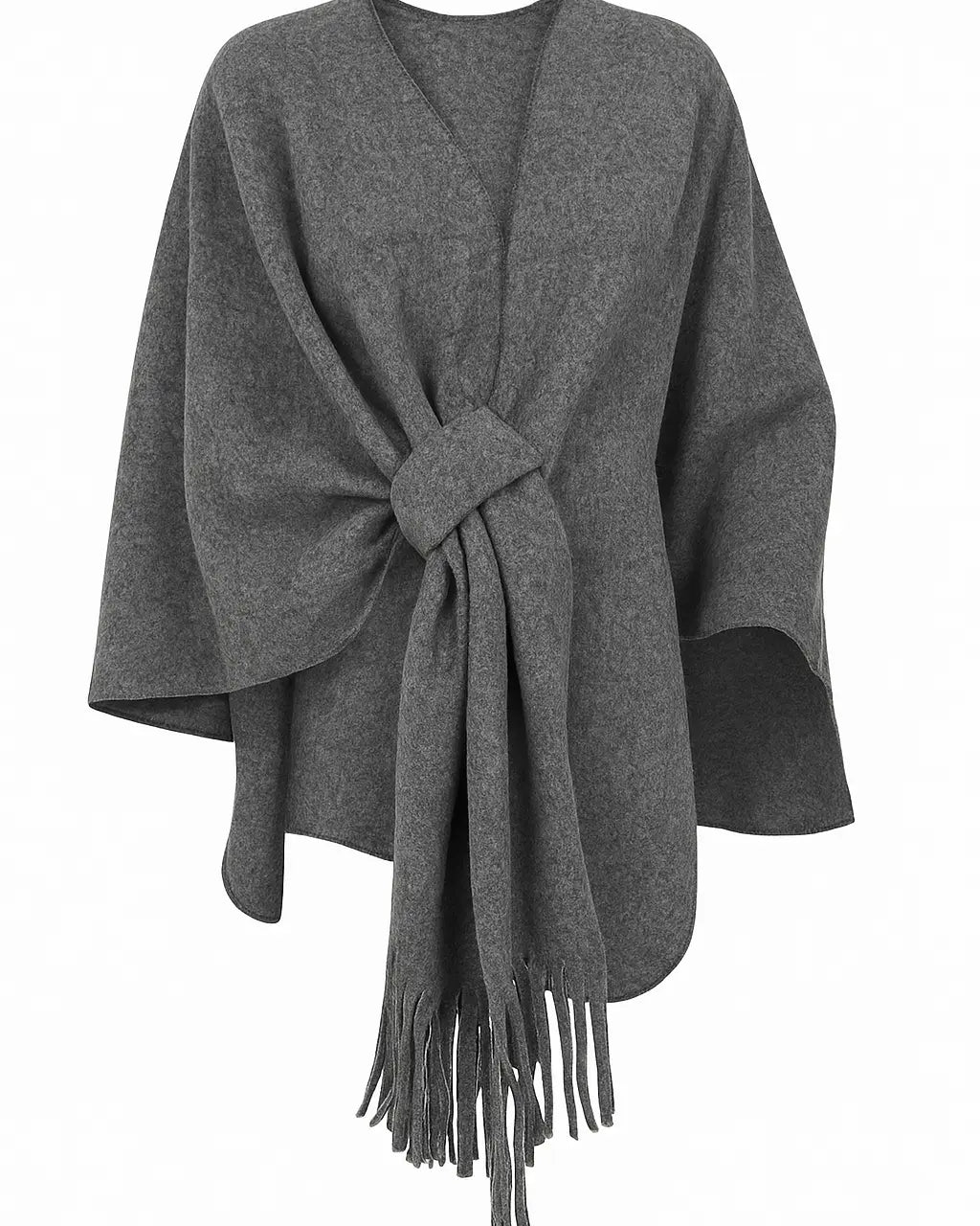 Mantella con nodo e frange UNICA by Ironica