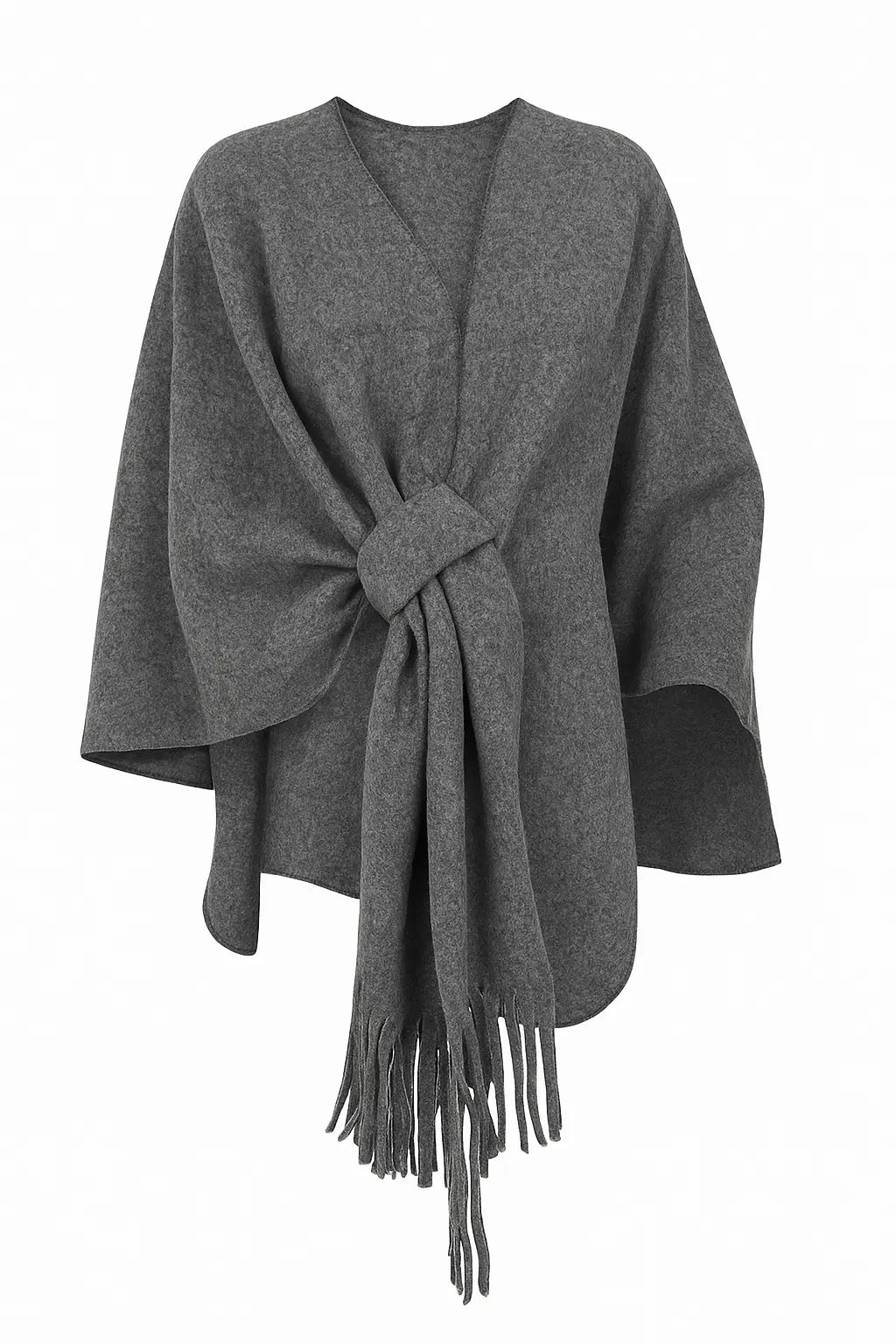 Mantella con nodo e frange UNICA by Ironica