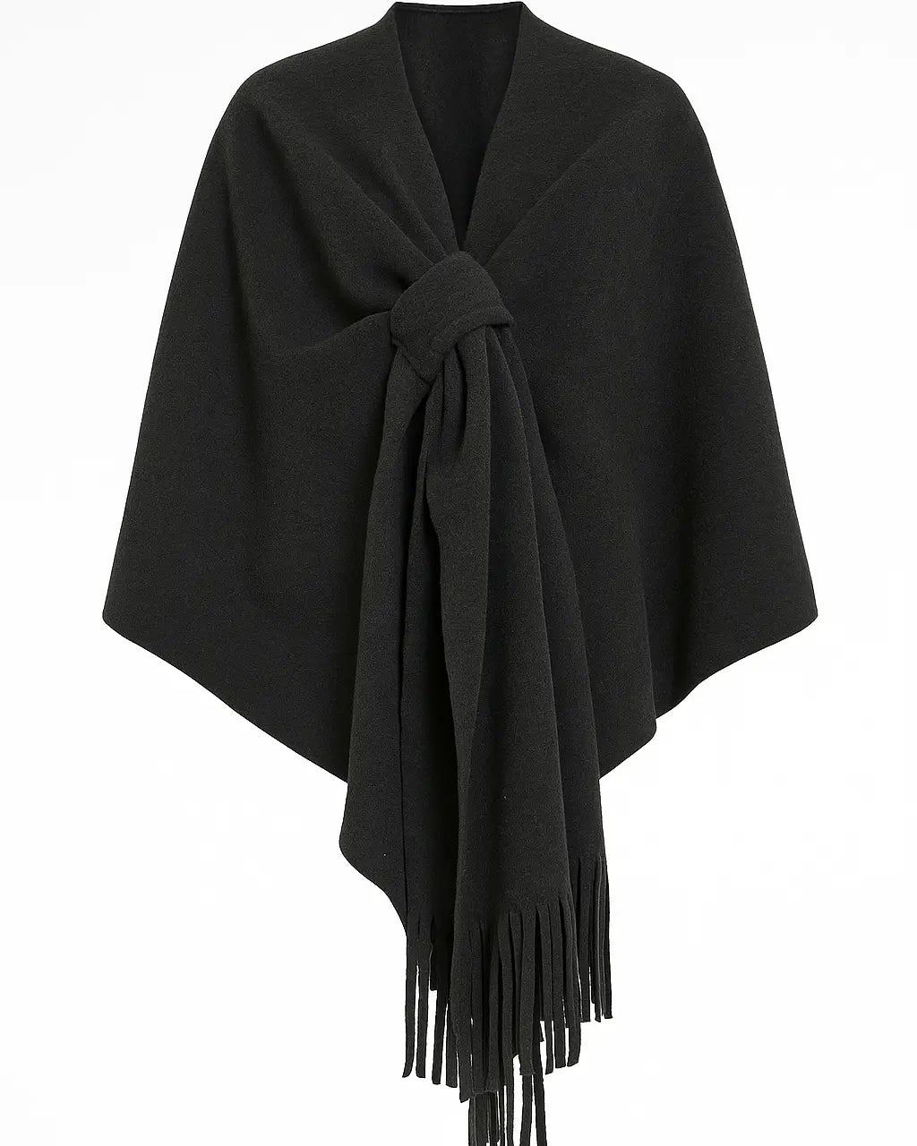 Mantella con nodo e frange UNICA by Ironica