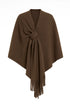 Mantella con nodo e frange UNICA by Ironica Taglia unica (44/46 o M/L) / Cacao