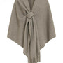 Mantella con nodo e frange UNICA by Ironica Taglia unica (44/46 o M/L) / Tortora