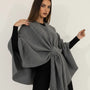 Mantella con nodo e frange UNICA by Ironica