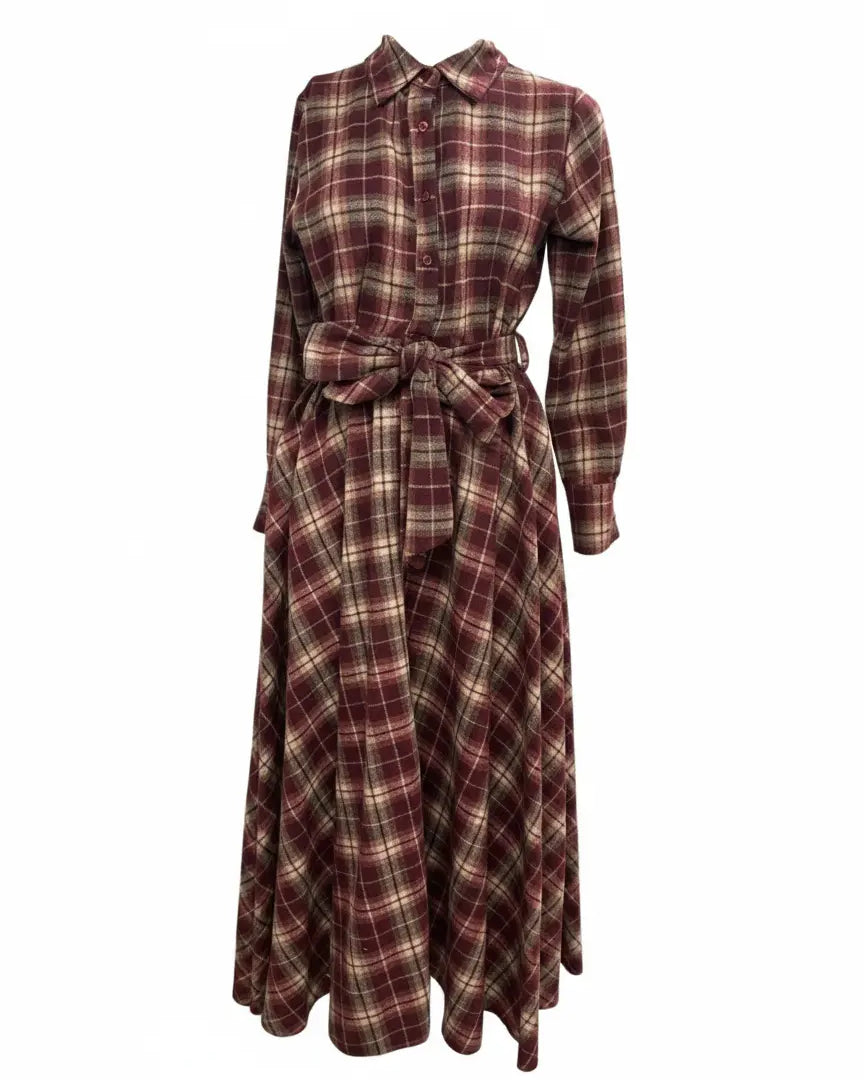 Maxi chemisier tartan IRONICA