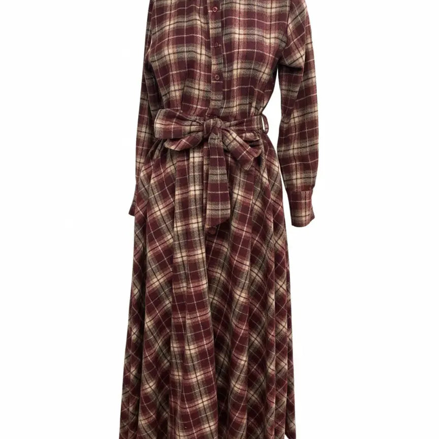 Maxi chemisier tartan IRONICA