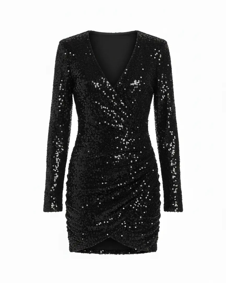 Mini Dress Paillettes "Wrap & Shine" IRONICA