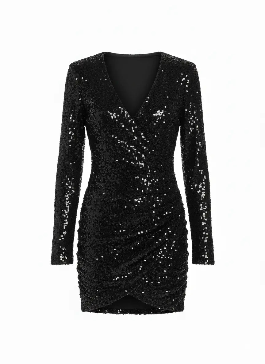 Mini Dress Paillettes "Wrap & Shine" IRONICA
