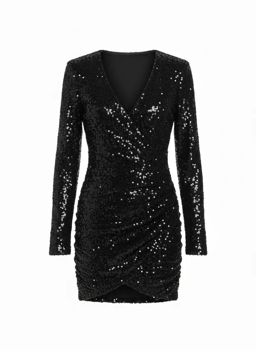 Mini Dress Paillettes "Wrap & Shine" IRONICA