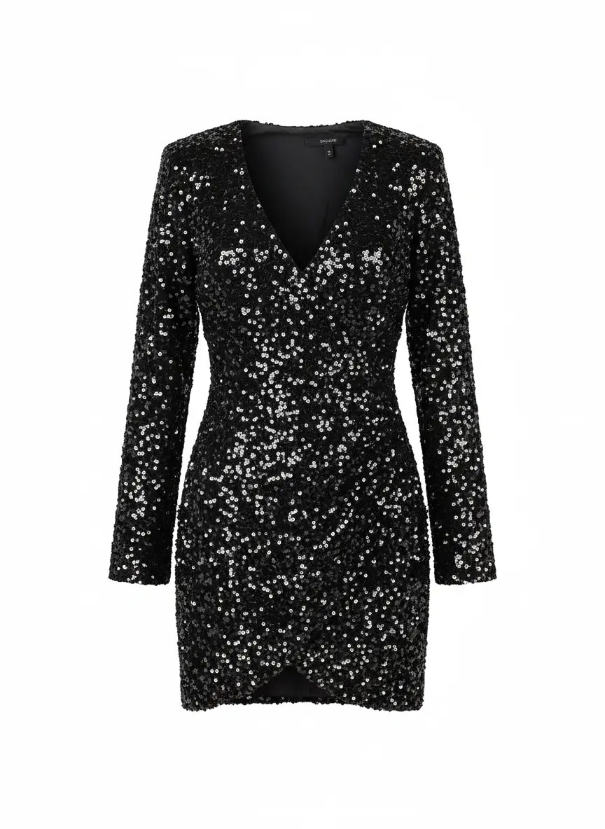 Mini Dress Paillettes "Wrap & Shine" IRONICA