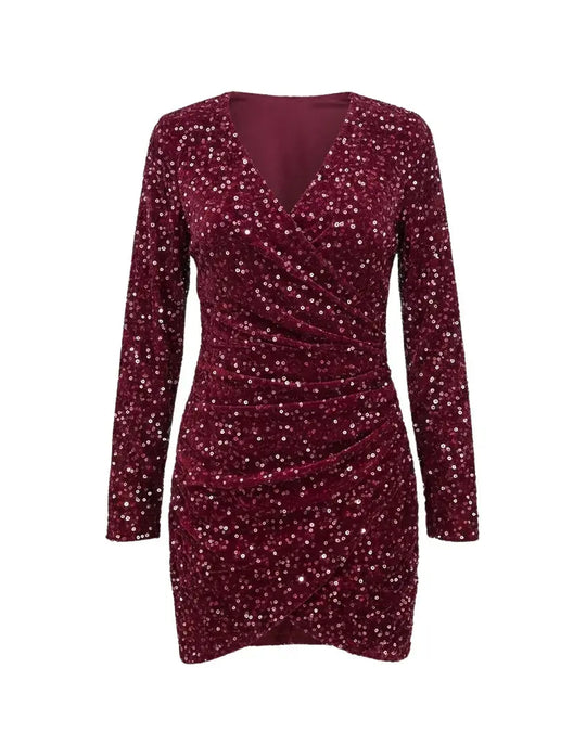 Mini Dress Paillettes "Wrap & Shine" IRONICA