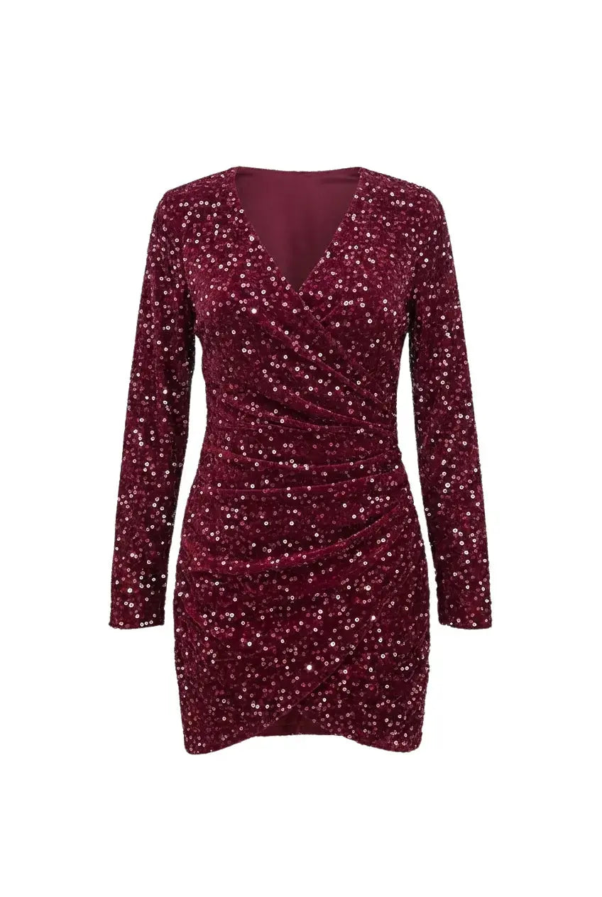 Mini Dress Paillettes "Wrap & Shine" IRONICA