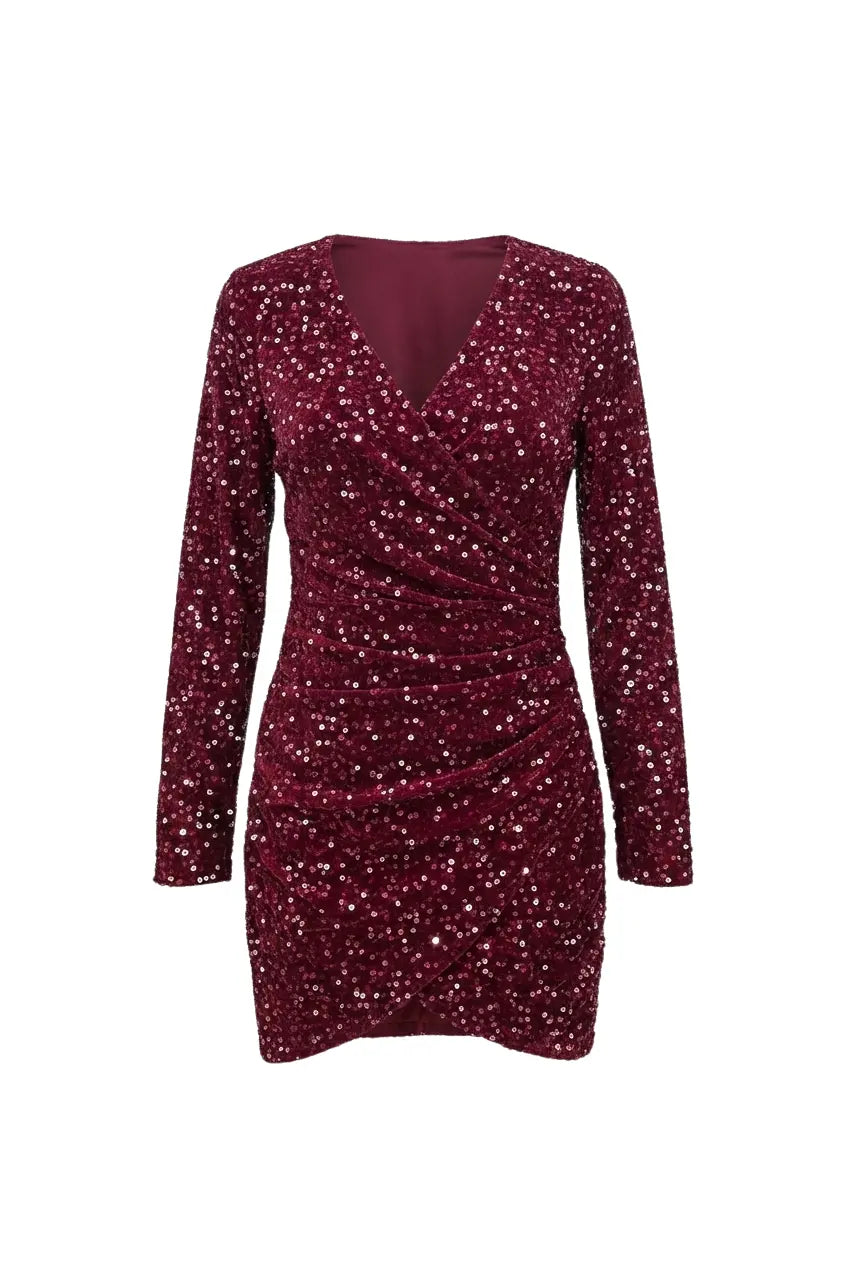 Mini Dress Paillettes "Wrap & Shine" IRONICA