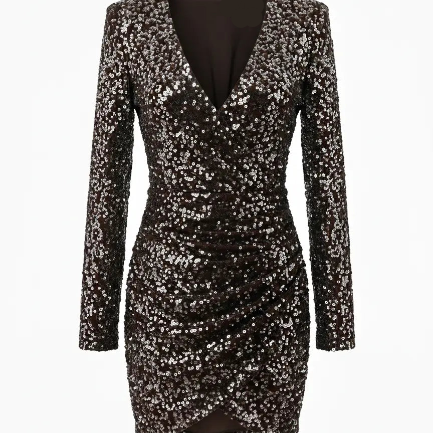 Mini Dress Paillettes "Wrap & Shine" IRONICA