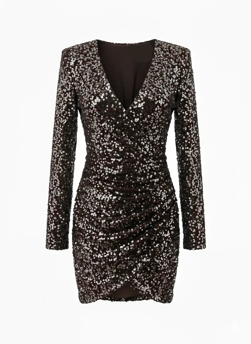 Mini Dress Paillettes "Wrap & Shine" IRONICA