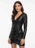 Mini Dress Paillettes "Wrap & Shine" IRONICA