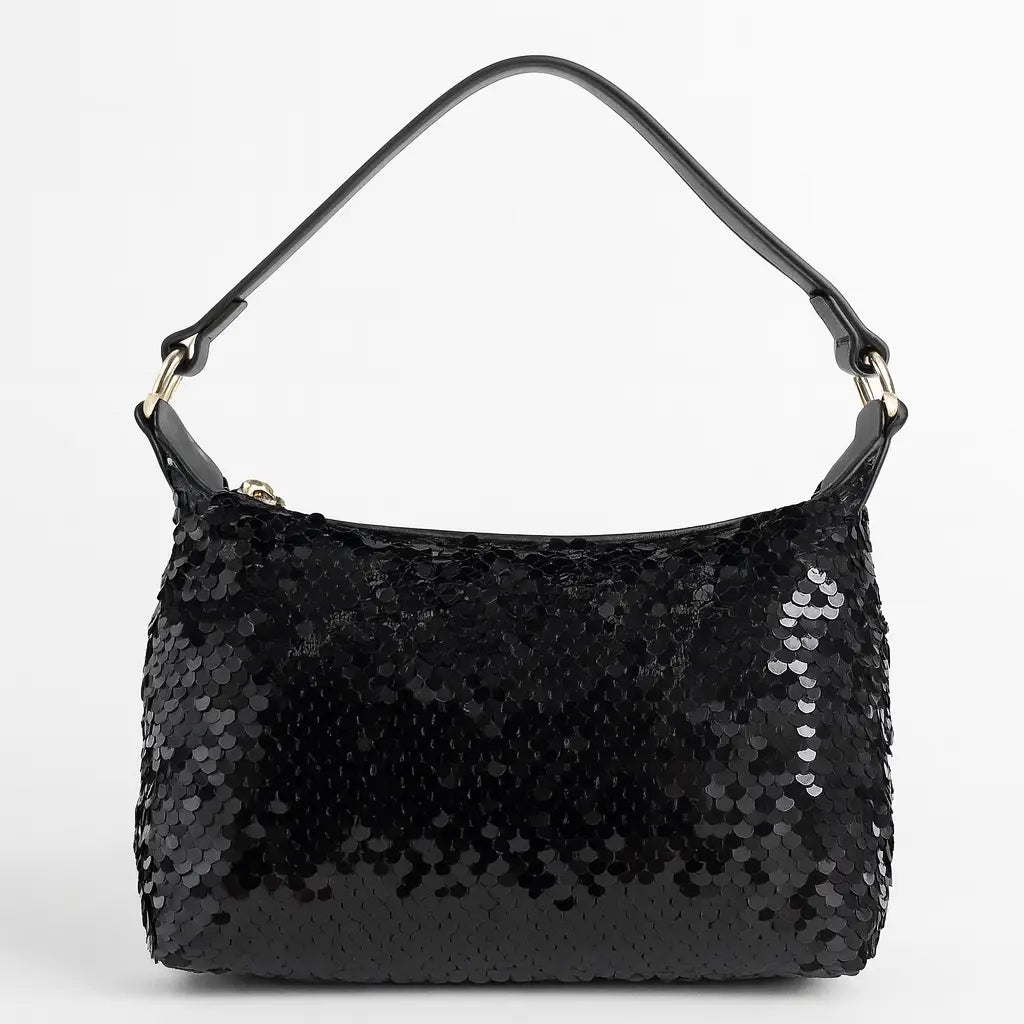 Mini bag con paillettes Dorabella Nero