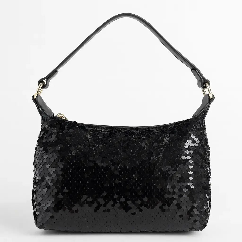 Mini bag con paillettes Dorabella Nero