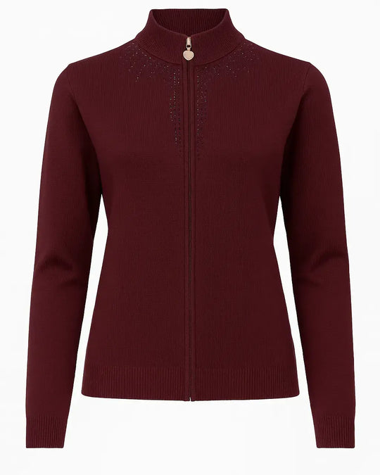 Mock neck zip con applicazione DORABELLA PIU'