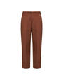 Pantalone a gamba dritta con risvolto sul fondo TABACCO DORABELLA