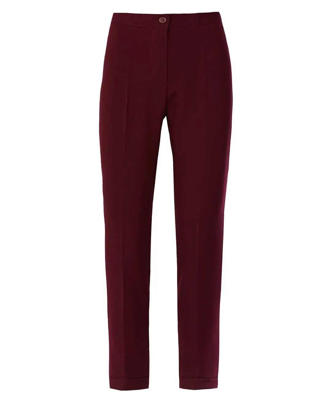 Pantalone a gamba dritta con risvolto sul fondo e applicazione strass posteriore BORDEAUX DORABELLA