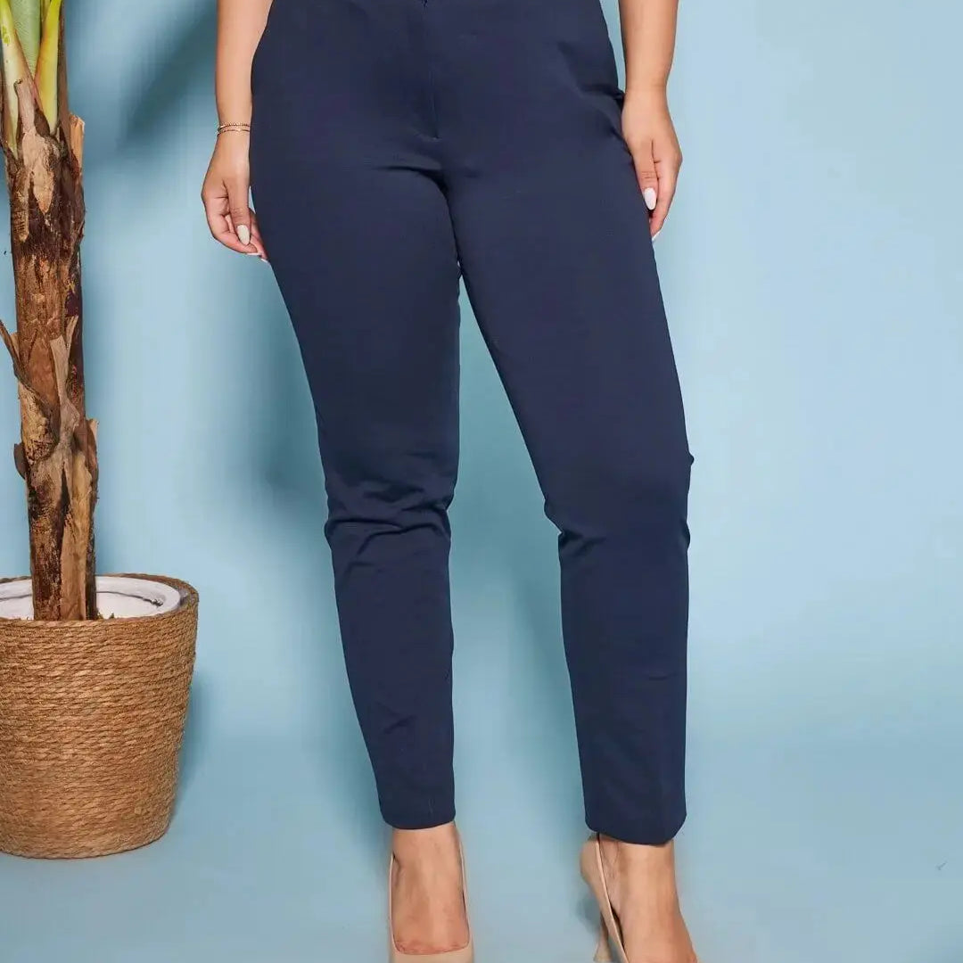 Pantalone a gamba dritta in punto Milano BLU DORABELLA