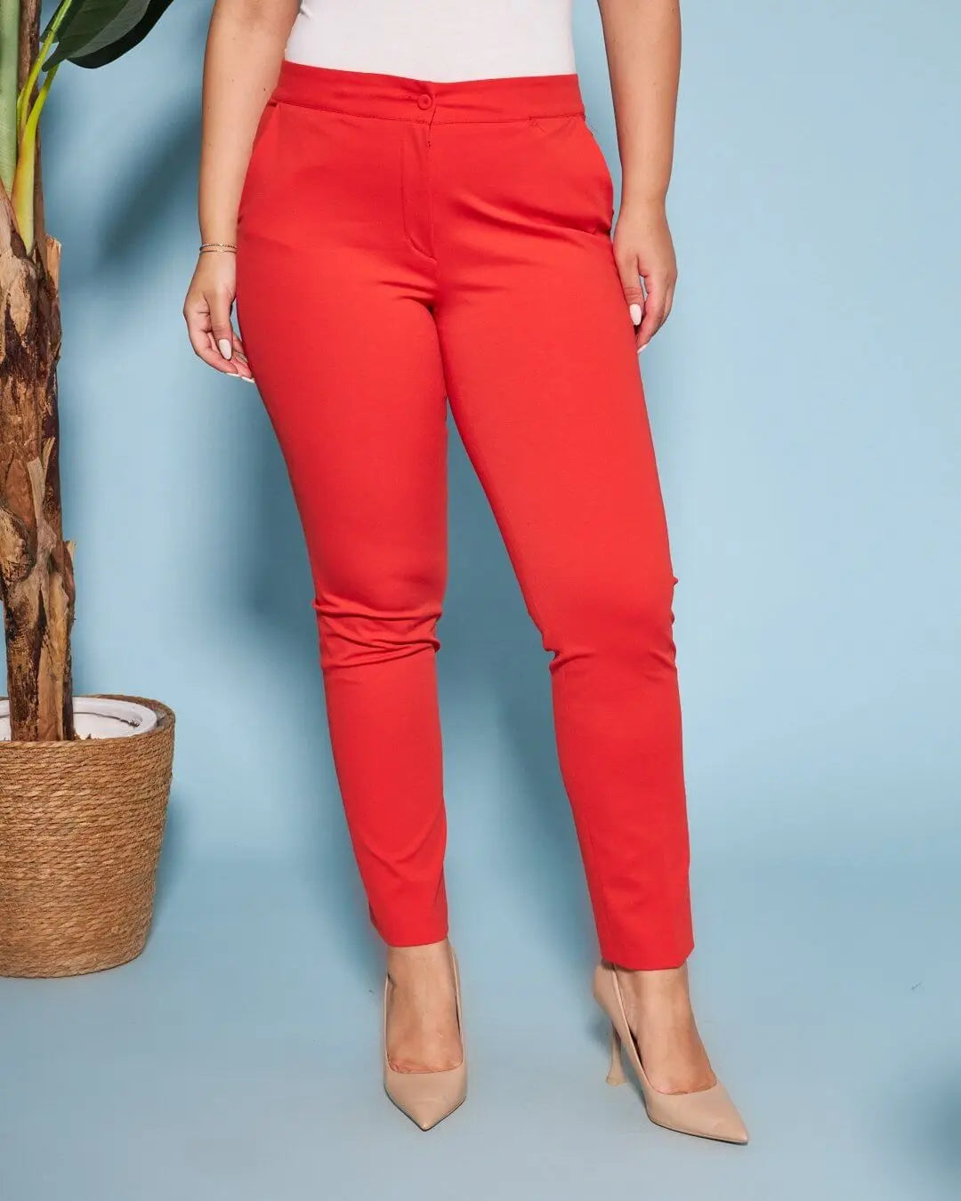 Pantalone a gamba dritta in punto Milano PAPAVERO DORABELLA 54