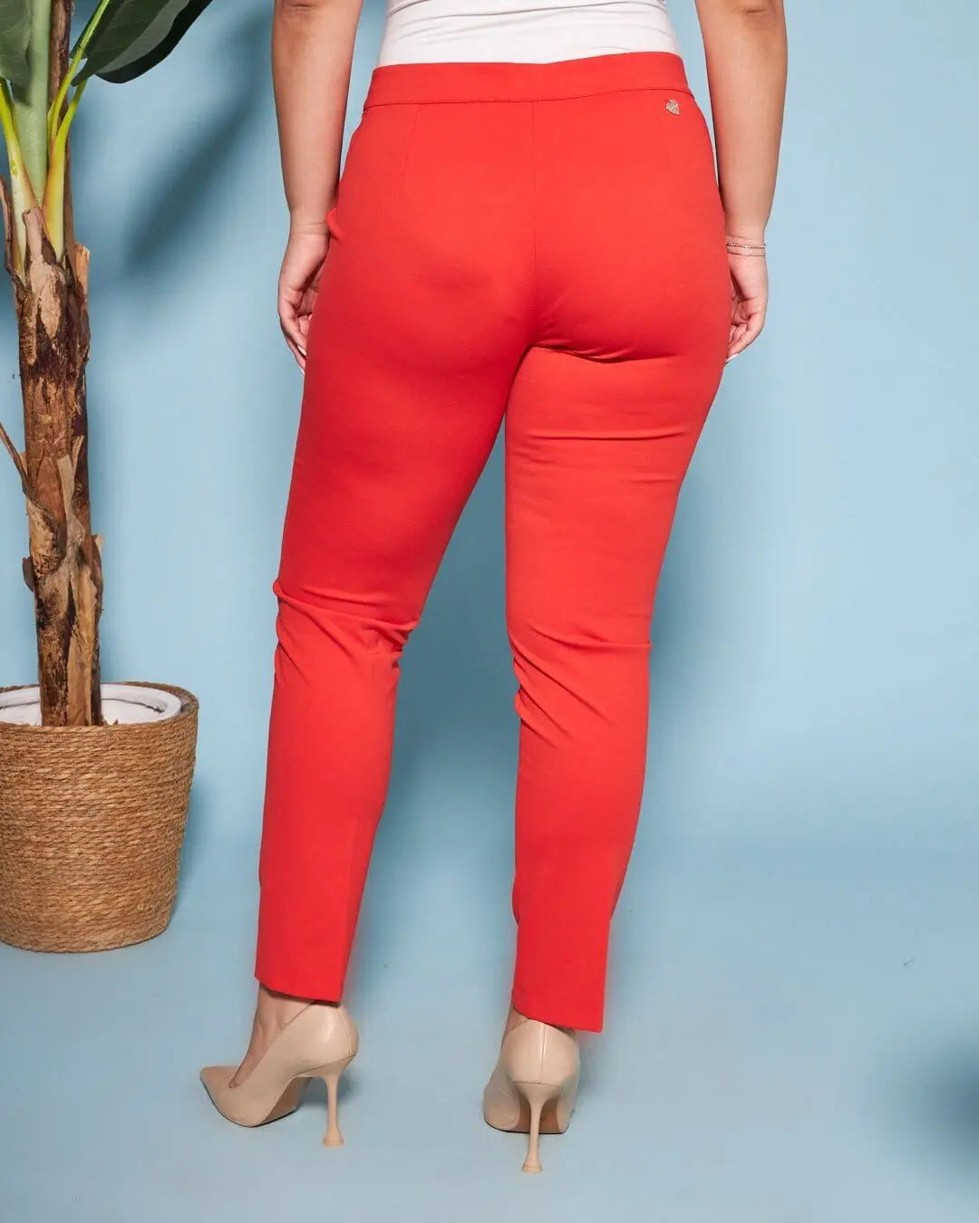 Pantalone a gamba dritta in punto Milano PAPAVERO DORABELLA