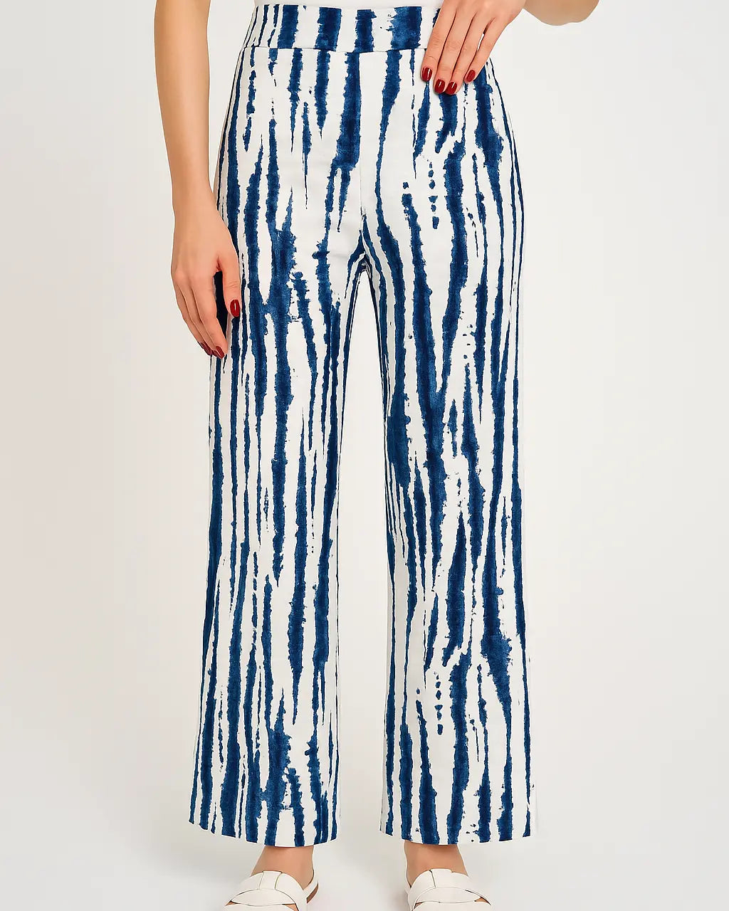 Pantalone a gamba dritta in viscosa stampato DORABELLA