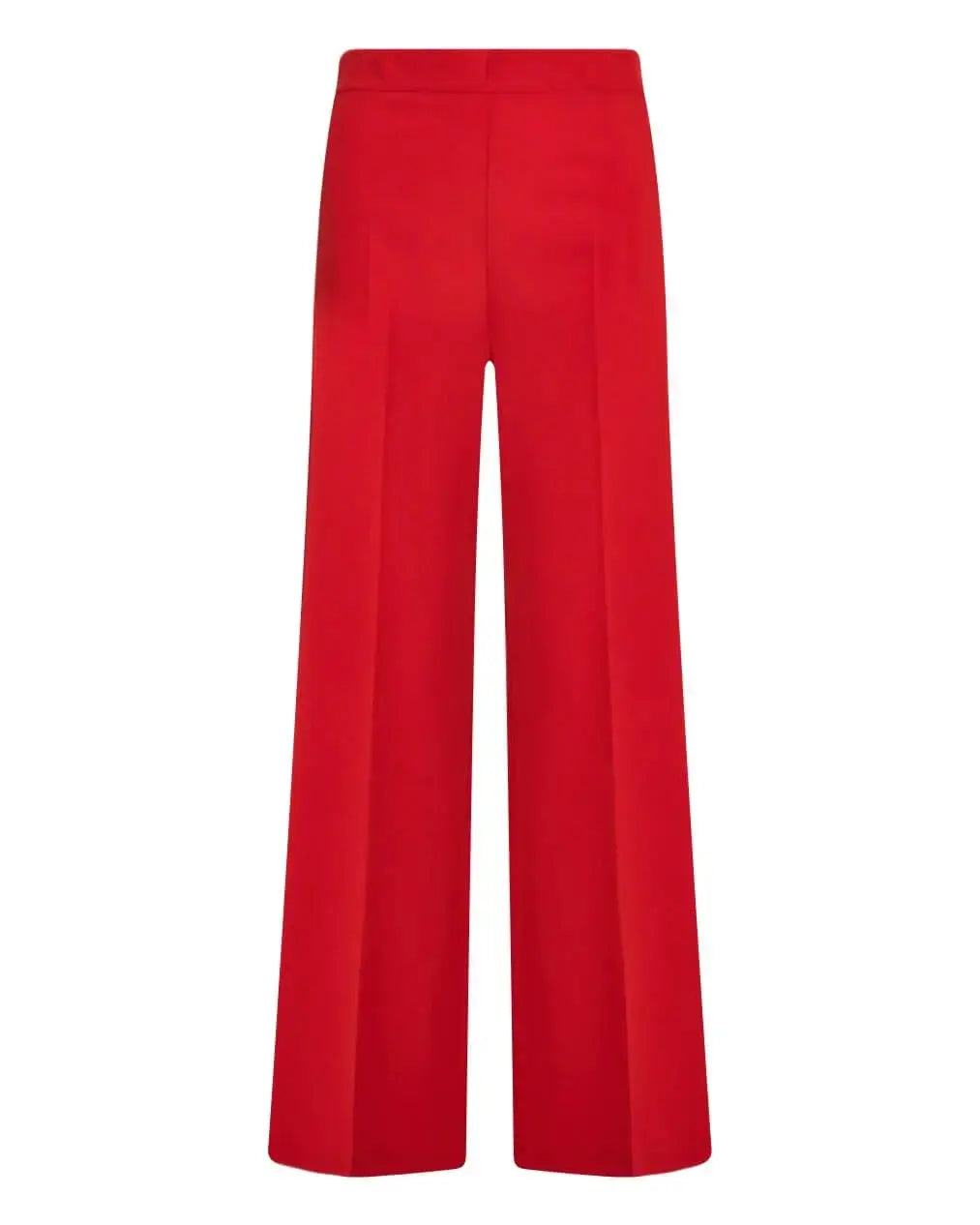 Pantalone a gamba larga in cady elasticizzato tinta unita. PAPAVERO DORABELLA PIU'