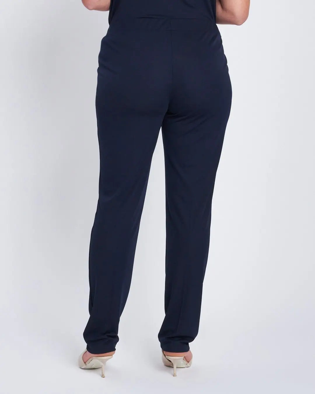 Pantalone a palazzo con vita elastica BLU DORABELLA PIU'